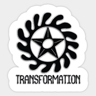 Africa Sankofa Symbols "Transformation" Black. Sticker